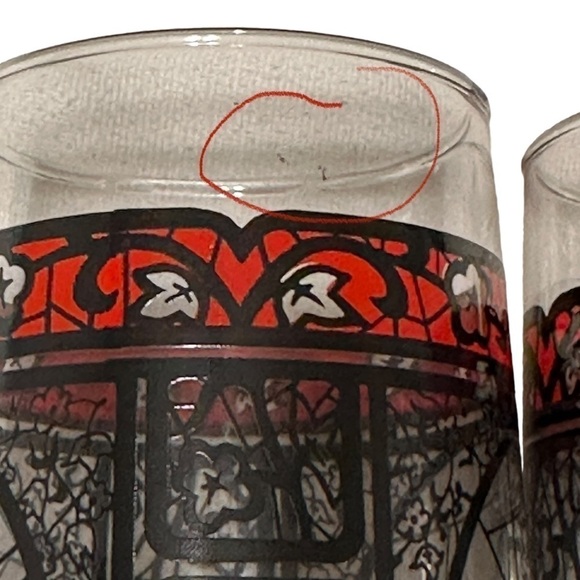 RARE-1 Vintage Coca-~Cola Glass Tiffany Style Stained, PRICE IS FOR ONE GLASS - Picture 10 of 17